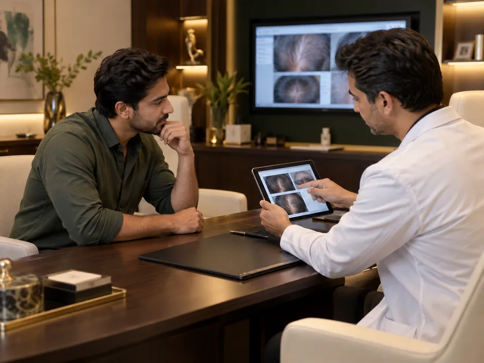 Hair transplant procedure planning at Next Health Karachi