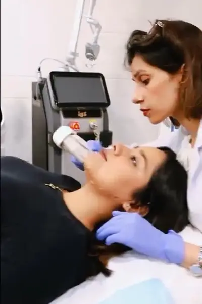 A treatment in progress at Next Health & Aesthetics